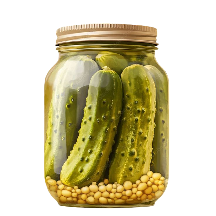jar of homemade pickled cucumbers with peas isolated on transparent background stock illustration adobe stock